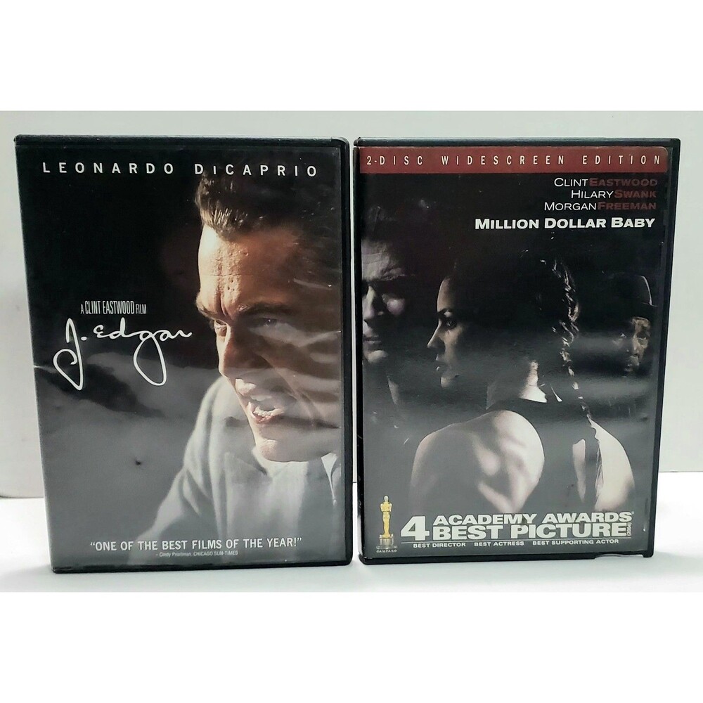 Million Dollar Baby 2-Disc & J Edgar DVD Clint Eastwood Film Lot Drama Set